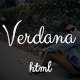 Verdana - Responsive Personal / portfolio template - ThemeForest Item for Sale