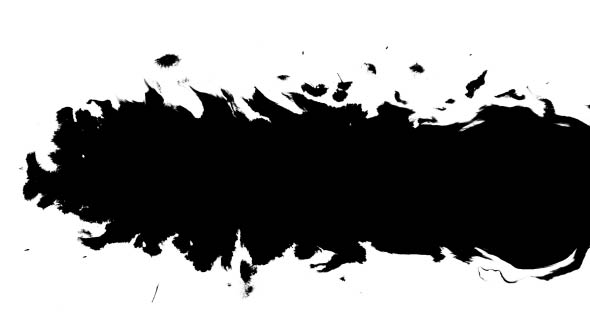 Several Ink Drops From Right To Left on Wet Paper 03