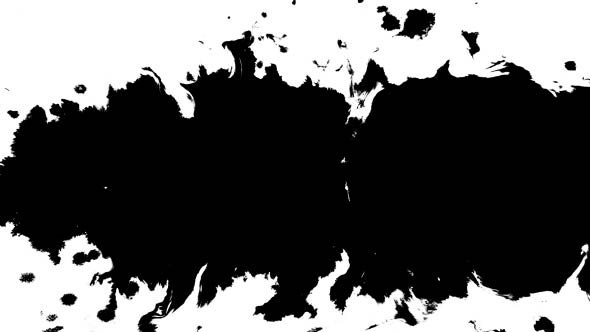Several Ink Drops From Right To Left on Wet Paper 02