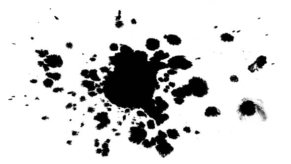 Several Ink Drops on the Wet Paper 03