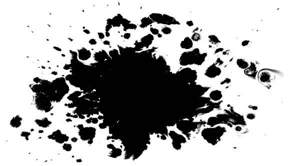 Several Ink Drops on the Wet Paper 04