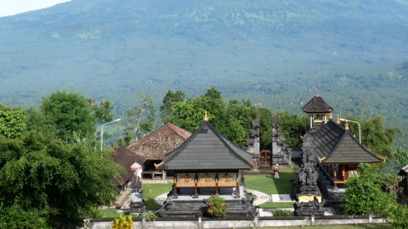 Pura Lempuyang Temple with Mount Agung in the Background