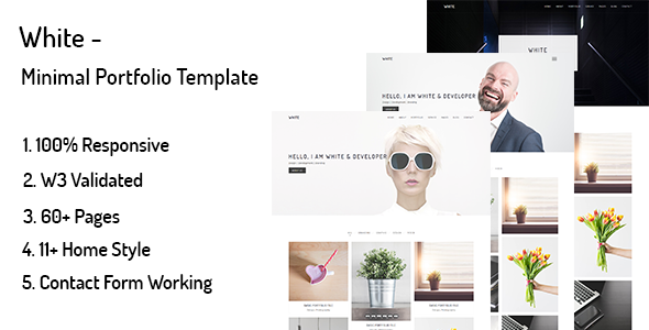 White – Minimal Portfolio HTML Template