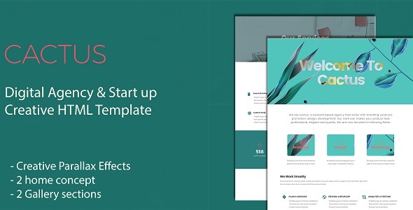 Cactus - Digital Agency & Start Up Creative HTML Template