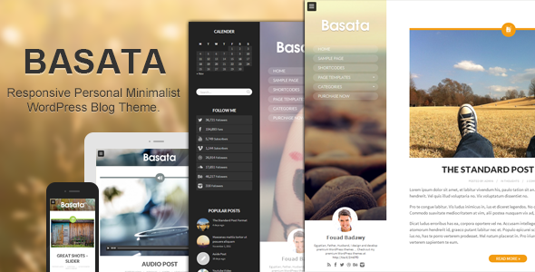 Basata - Retina Responsive WordPress Blog Theme