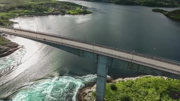 Whirlpools of the Maelstrom of Saltstraumen, Nordland, Norway