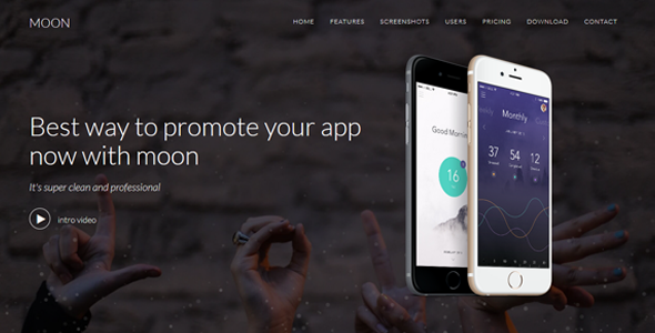 Moon - Responsive App Landing Template