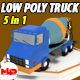 Low Poly Truck 5 in 1 - 3DOcean Item for Sale