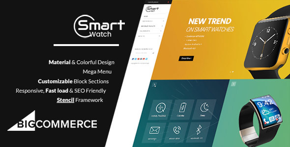 Materient Smart Watches - Material Design Stencil BigCommerce Theme