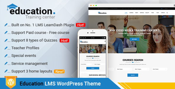 Education - LMS Responsive WordPress Theme