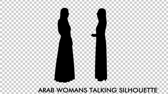 Arab Womans Talking Silhouette alt