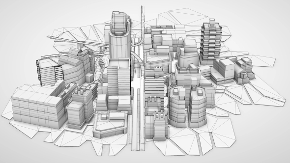 Architecture Blueprint City Background