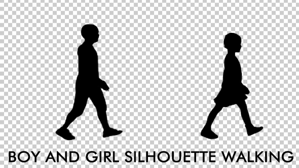 Girl and Boy - Kids Silhouettes