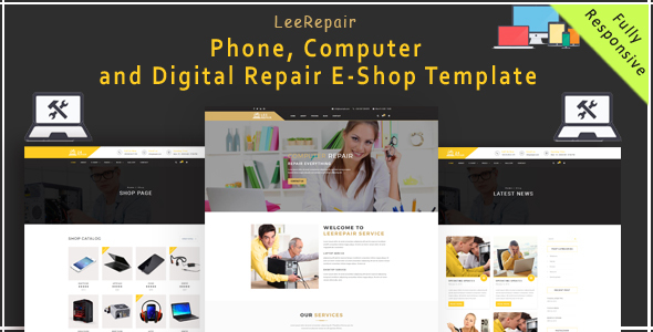 leeRepair - Mobile, Computer, Electronic and Digital Repair E-Shop HTML5 Template