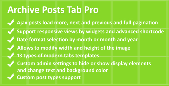 Archive Post Tabs Pro