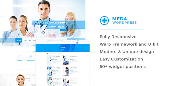 Meda — Health and Medical Responsive WordPress Theme For Hospitals, Doctors, Clinics & Blogs