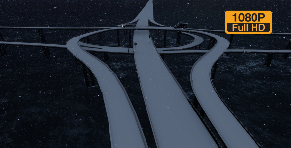 Snowy Bridge Traffic alt