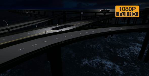 Bridge Traffic at Night alt