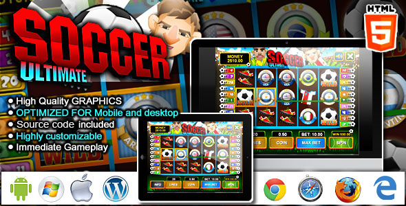 Slot Machine Ultimate Soccer - gra kasynowa HTML5