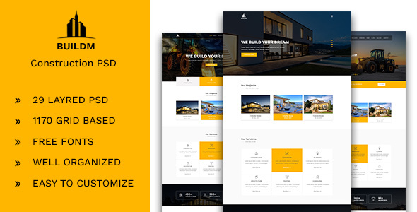 Buildm - Construction PSD Template