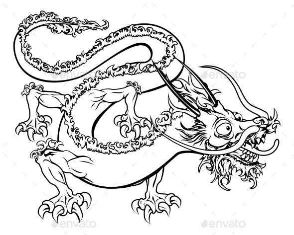 Stylized Dragon Illustration