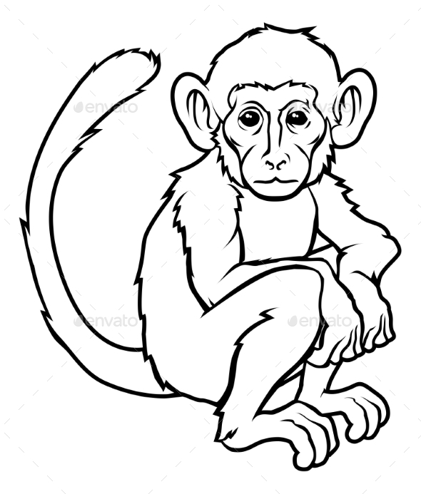 Stylized Monkey Illustration