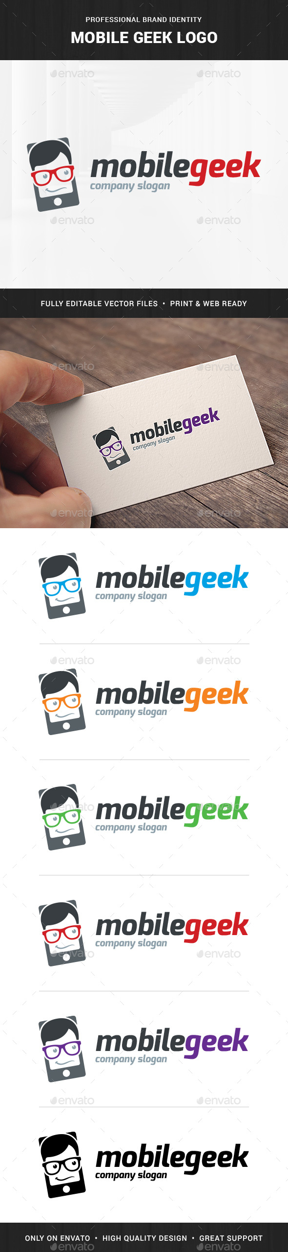 Mobile Geek Logo Template