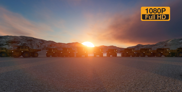 Truck Construction Sunset Sky