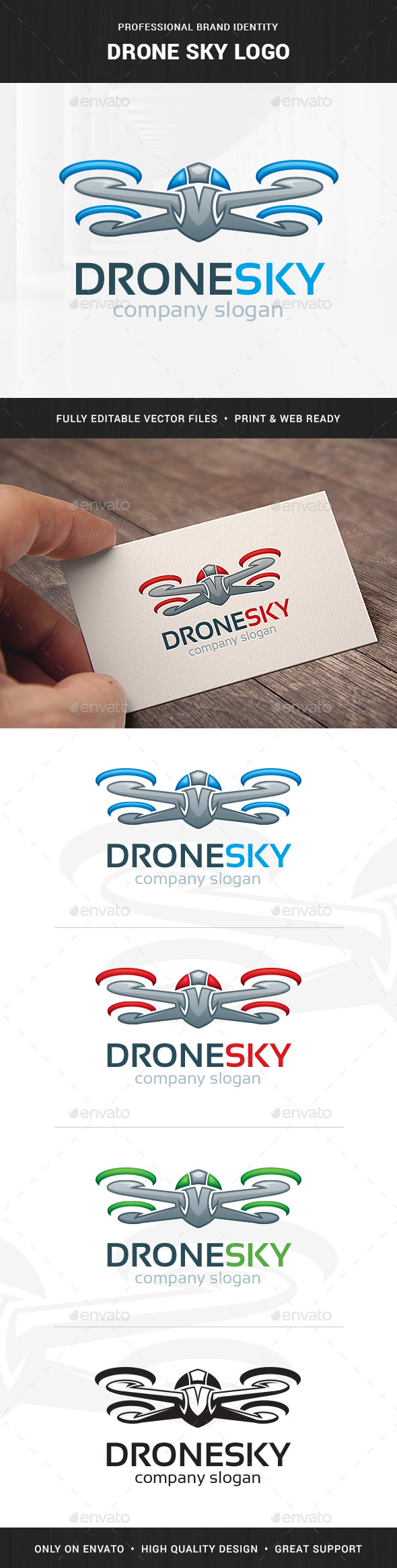 Drone Sky Logo Template