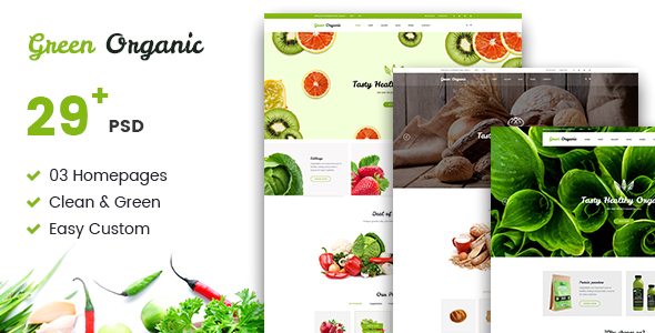 Green Organic - Organic Store & Bakery PSD Templates