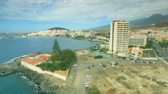 Aerial View Los Cristianos Canary Tenerife