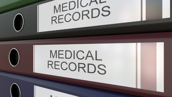 Office Binders with Medical Records Tags alt