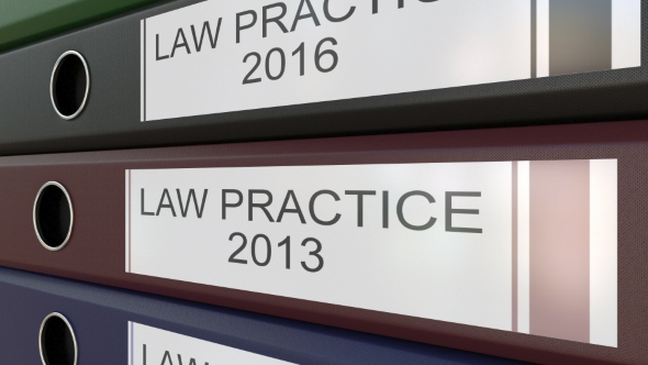 Office Binders with Law Practice Tags Different Years alt