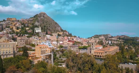 View of Taormina - famous resort in Sicily