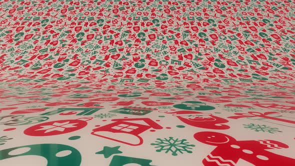 Christmass Pattern Wallpaper Loop 4k