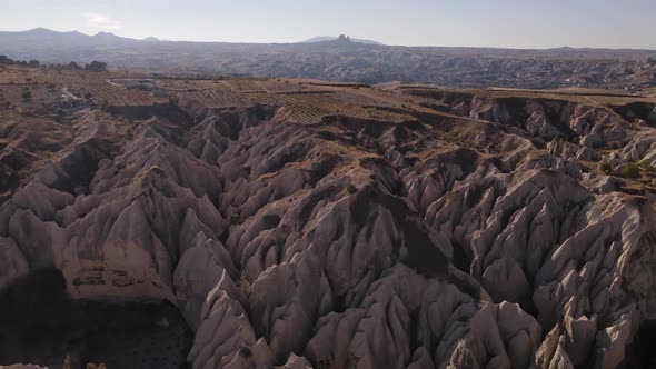 Cappadocia Landscape Aerial View. Turkey. Goreme National Park