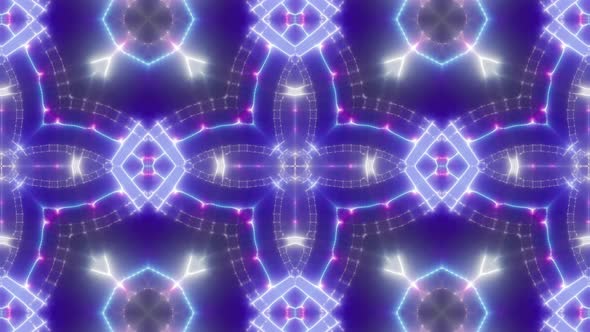 Blinking Neon Light Beam Kaleidoscope Loop 4K 10