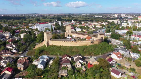 The Lubart Castle in Ukraine. Cityscape Lutsk