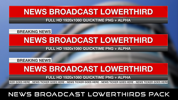 News Broadcast Lowerthird Pack 2