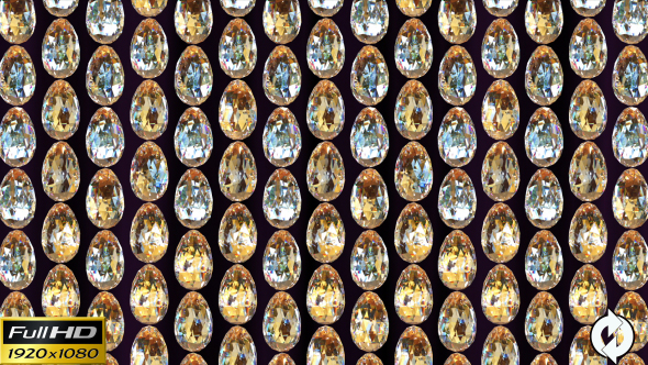 Golden Dimond Eggs Background Loop
