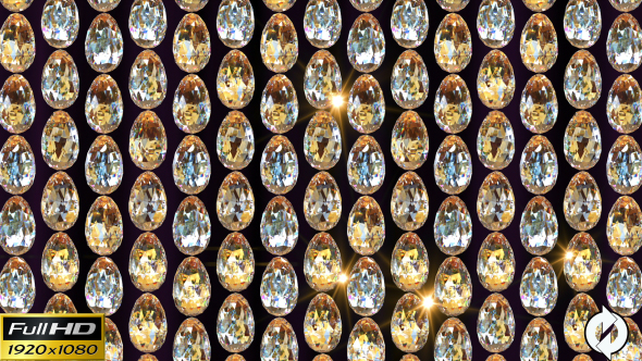 Golden Dimond Eggs Background Loop - With Lights