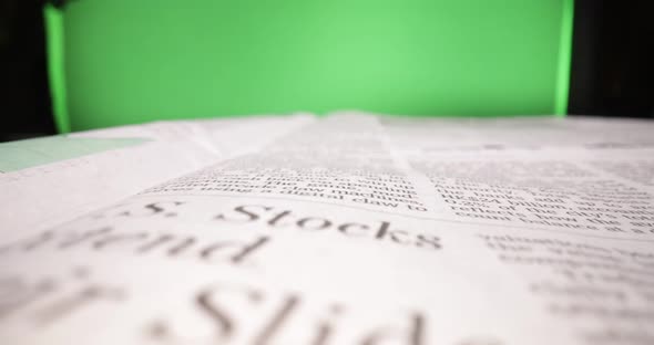 Macro Shot of a Page Inside of a Finance Book