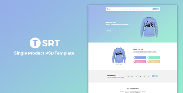 Tsrt - Single Product PSD Template