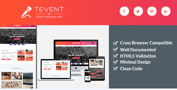 Tevent - Event Conference & Meetup HTML Template