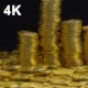 Gold Coins Stacked In Stakes - VideoHive Item for Sale
