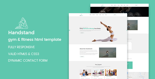 Handstand - Yoga and Fitness HTML Template