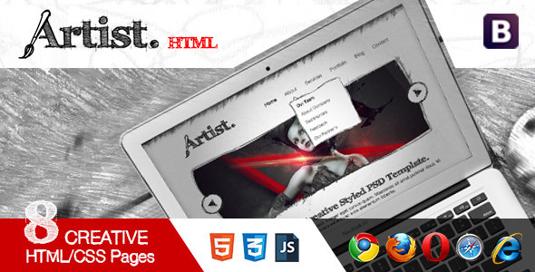 Artist Sketch Responsive HTML Template