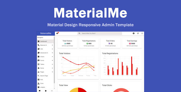 MaterialMe - Material Design Admin Template
