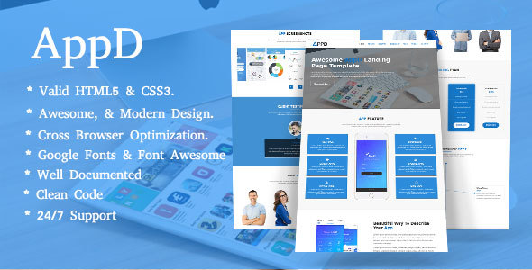 AppD-Apps Landing Page Responsive Template