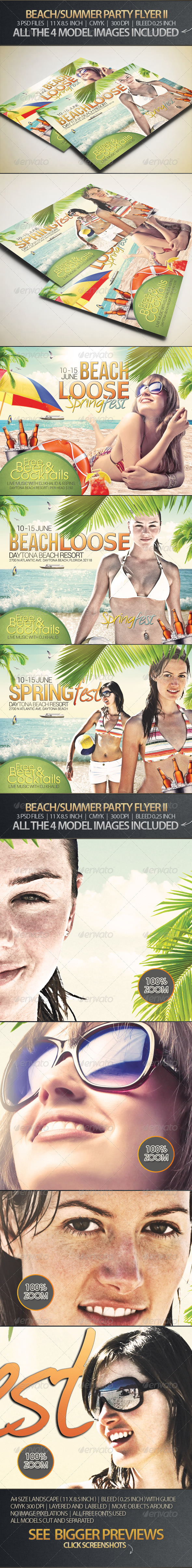 Beach, Spring or Summer Party Flyer II